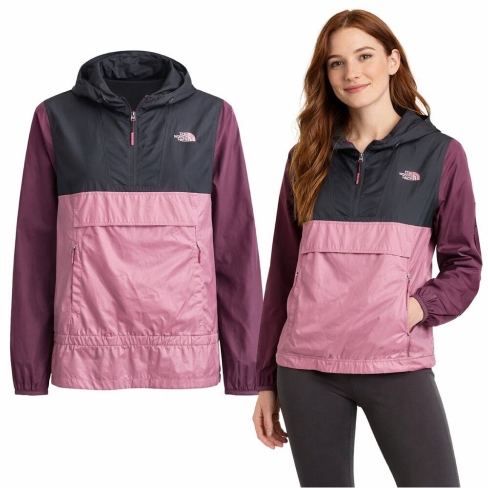 The North Face Colorblock Half Zip Windbreaker Jacket